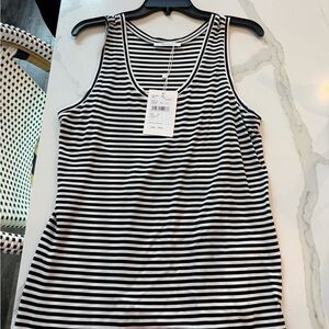 MaxMara Monochrome Striped Tank Top